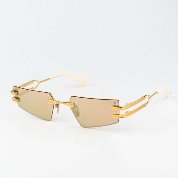 Balmain Women Sunglasses Titanium Gold Brown Geometric FIXE BPS-123D-54 main image 12